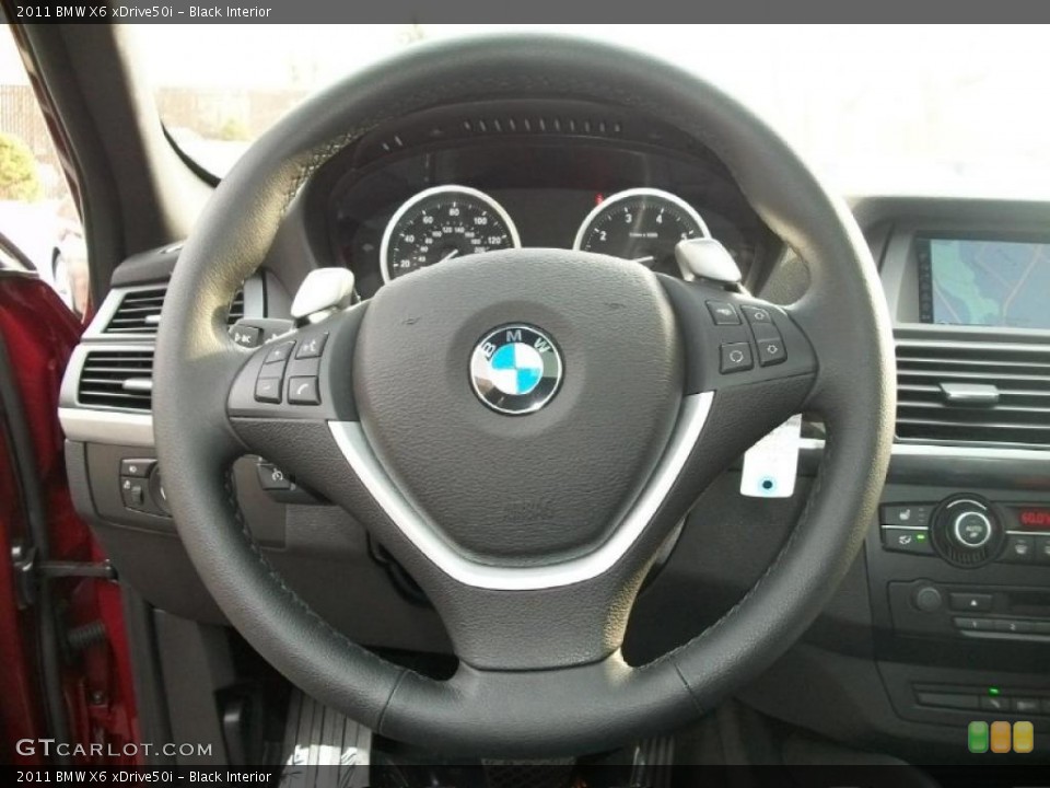 Black Interior Steering Wheel for the 2011 BMW X6 xDrive50i #46096988
