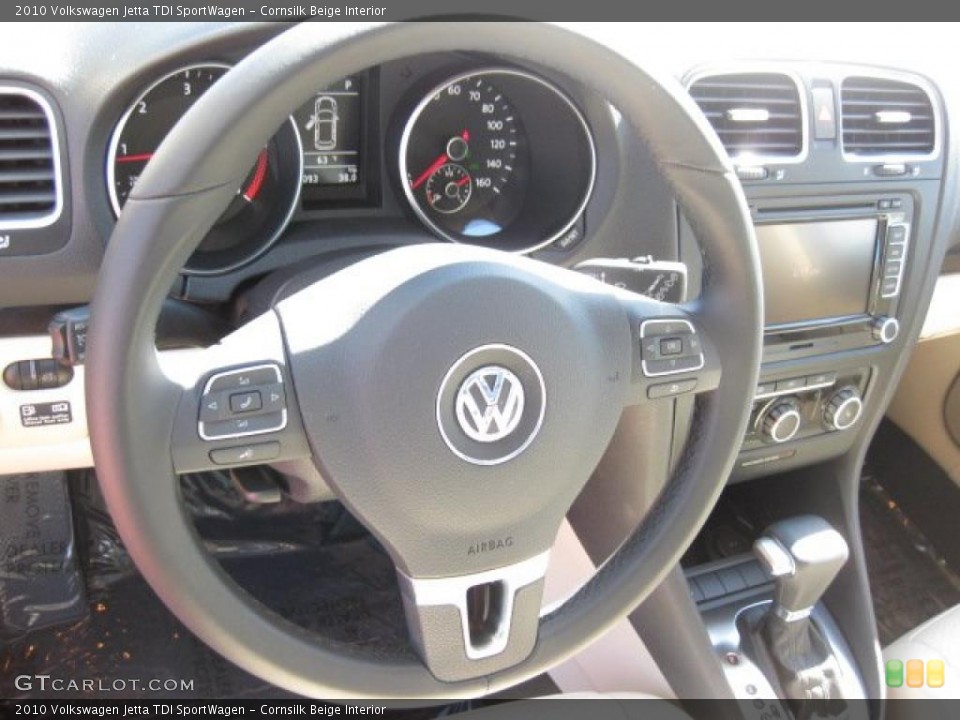 Cornsilk Beige Interior Dashboard for the 2010 Volkswagen Jetta TDI SportWagen #46097195