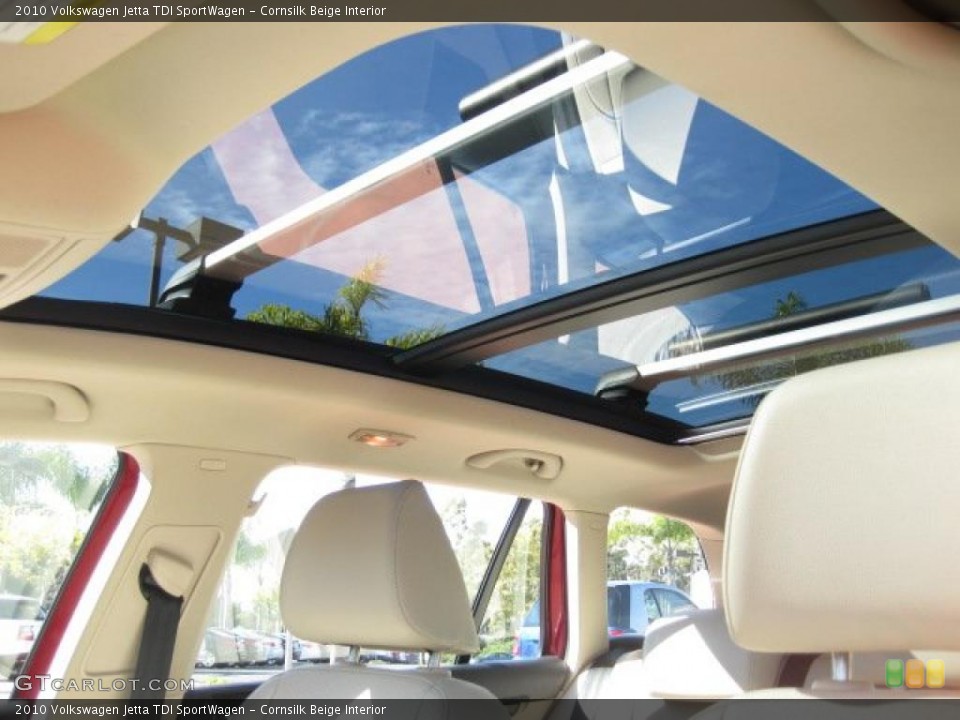 Cornsilk Beige Interior Sunroof for the 2010 Volkswagen Jetta TDI SportWagen #46097204