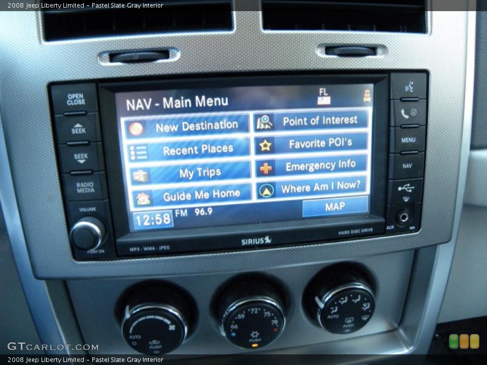 Pastel Slate Gray Interior Controls for the 2008 Jeep Liberty Limited #46098566
