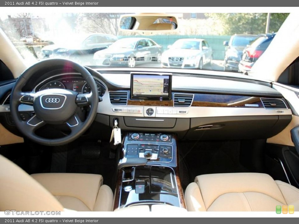 Velvet Beige Interior Dashboard for the 2011 Audi A8 4.2 FSI quattro #46100195