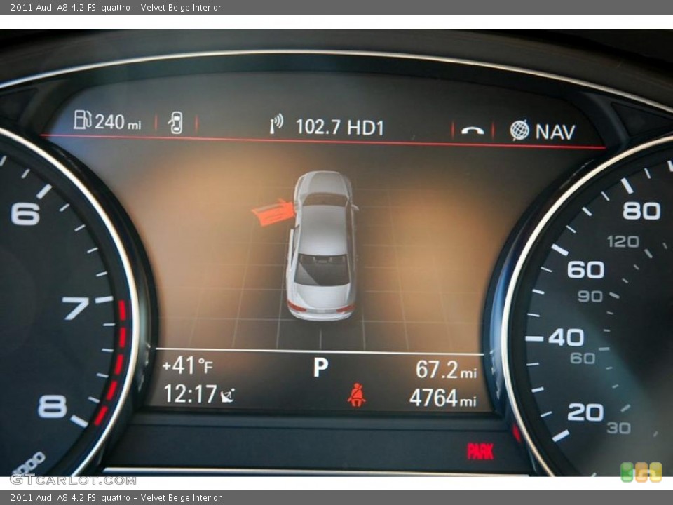 Velvet Beige Interior Gauges for the 2011 Audi A8 4.2 FSI quattro #46100210
