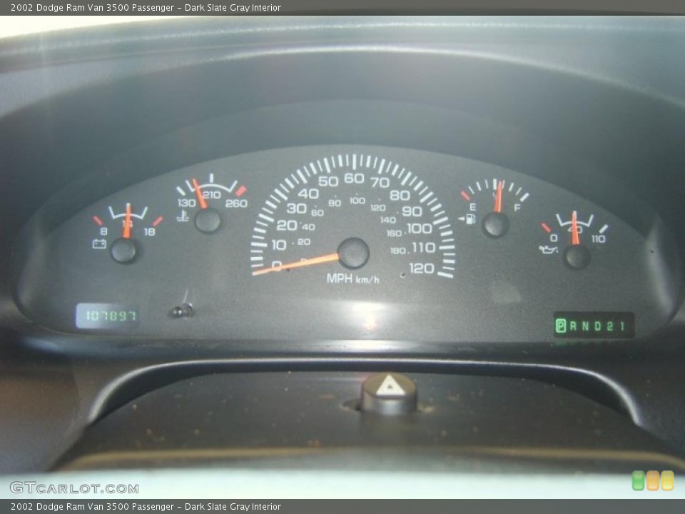 Dark Slate Gray Interior Gauges for the 2002 Dodge Ram Van 3500 Passenger #46100435