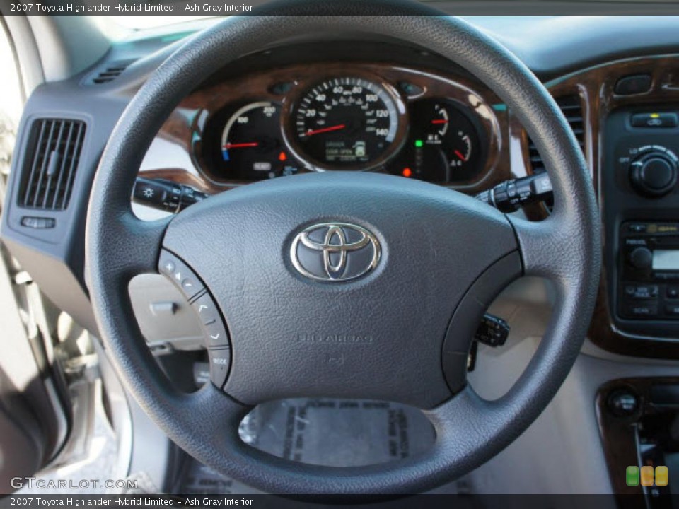 Ash Gray Interior Steering Wheel for the 2007 Toyota Highlander Hybrid Limited #46100846