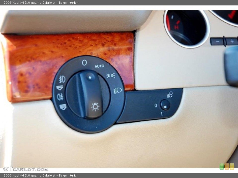 Beige Interior Controls for the 2006 Audi A4 3.0 quattro Cabriolet #46101680