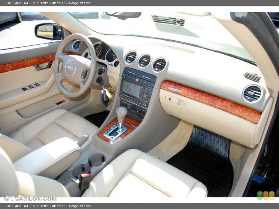 Beige Interior Dashboard for the 2006 Audi A4 3.0 quattro Cabriolet #46101710
