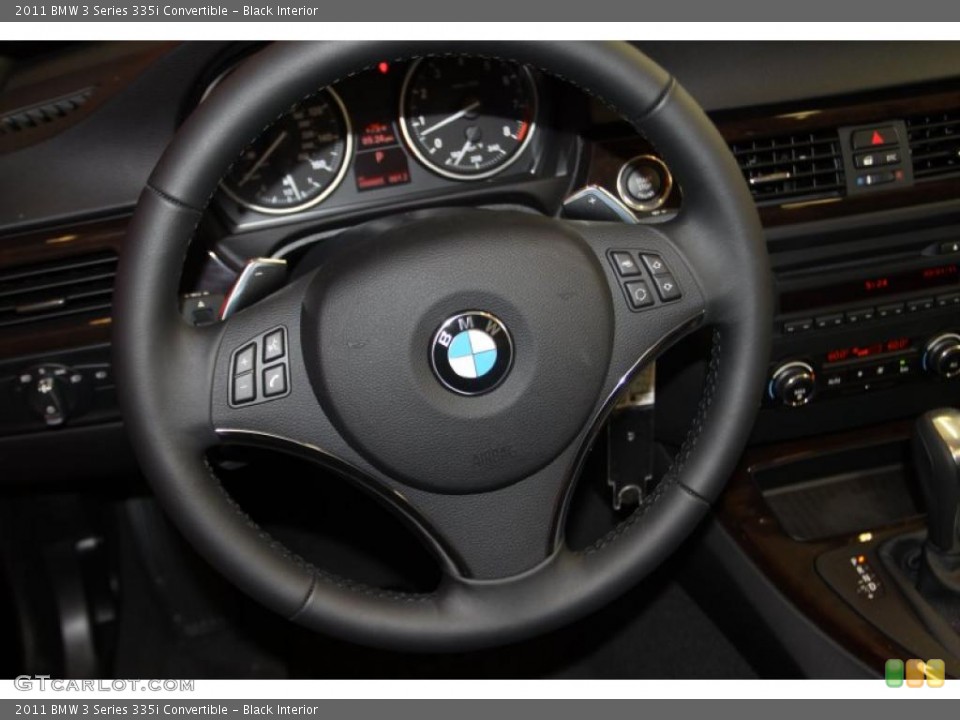 Black Interior Steering Wheel for the 2011 BMW 3 Series 335i Convertible #46102646