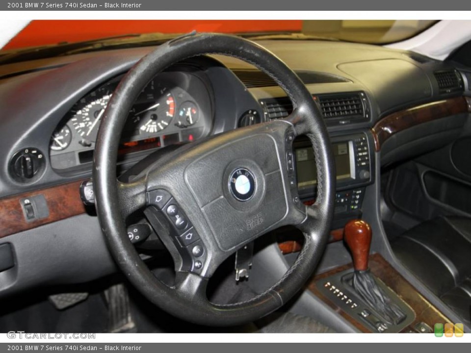 Black Interior Steering Wheel for the 2001 BMW 7 Series 740i Sedan #46106330