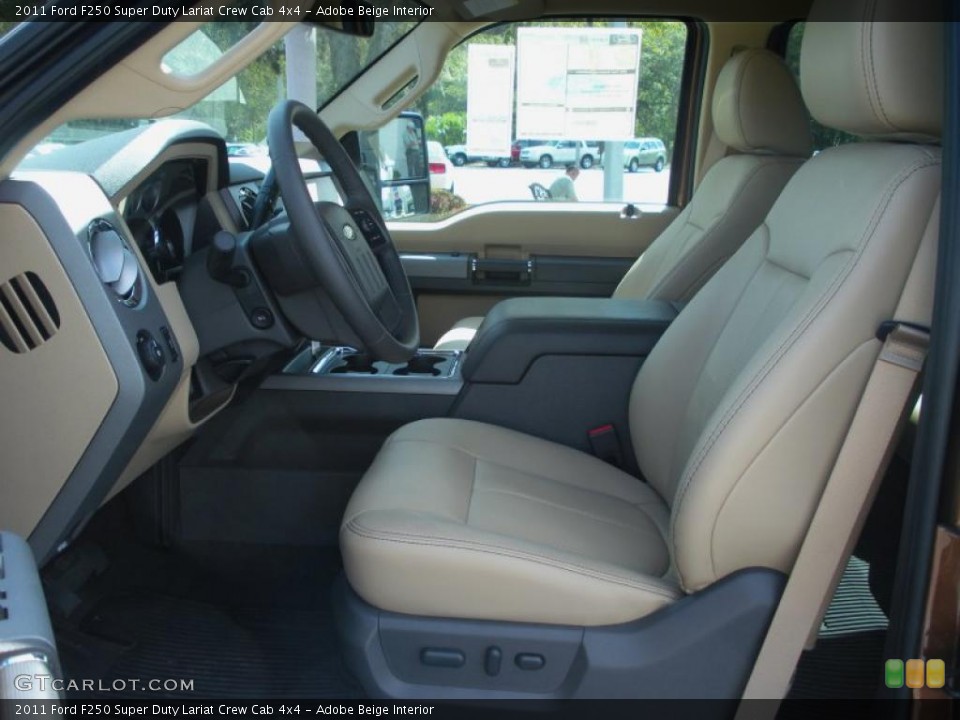 Adobe Beige Interior Photo for the 2011 Ford F250 Super Duty Lariat Crew Cab 4x4 #46107422