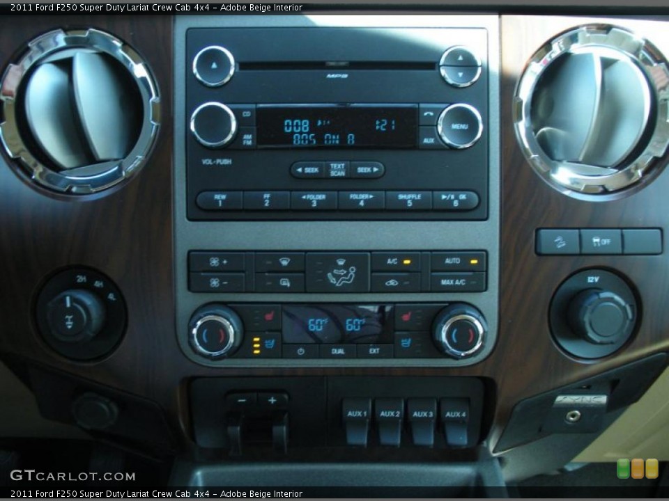 Adobe Beige Interior Controls for the 2011 Ford F250 Super Duty Lariat Crew Cab 4x4 #46107449
