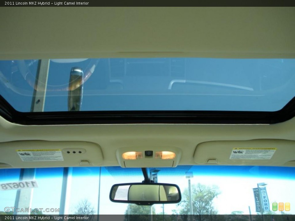 Light Camel Interior Sunroof for the 2011 Lincoln MKZ Hybrid #46107587