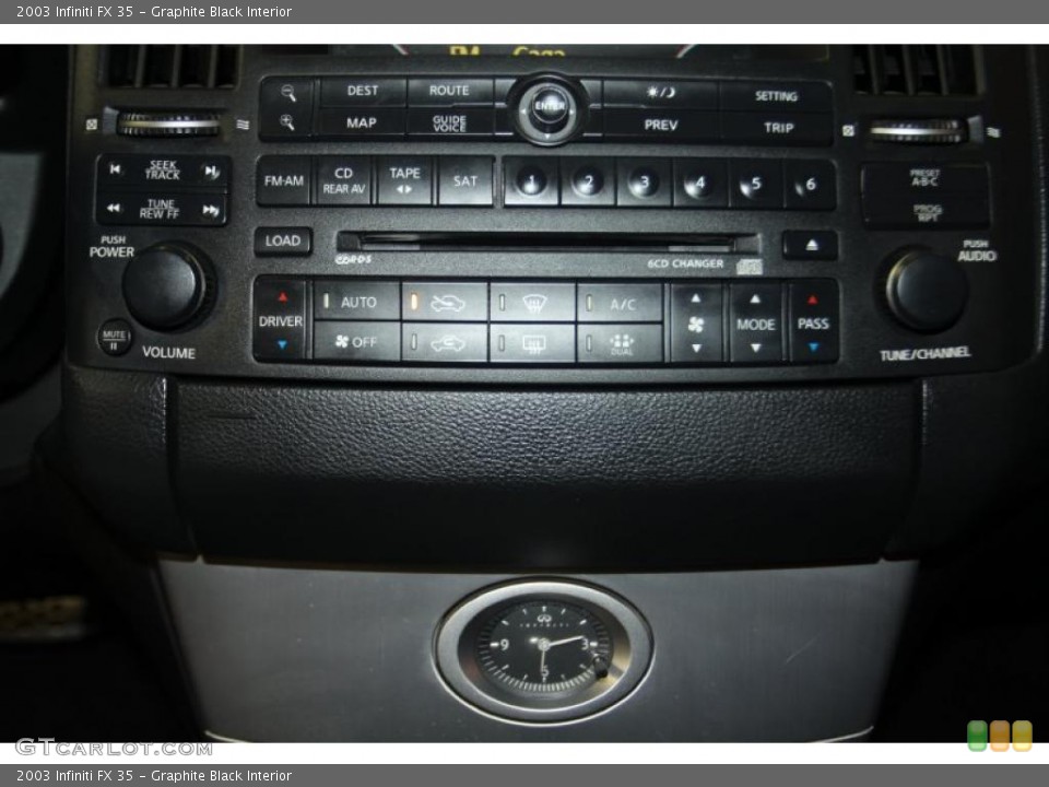 Graphite Black Interior Controls for the 2003 Infiniti FX 35 #46107764