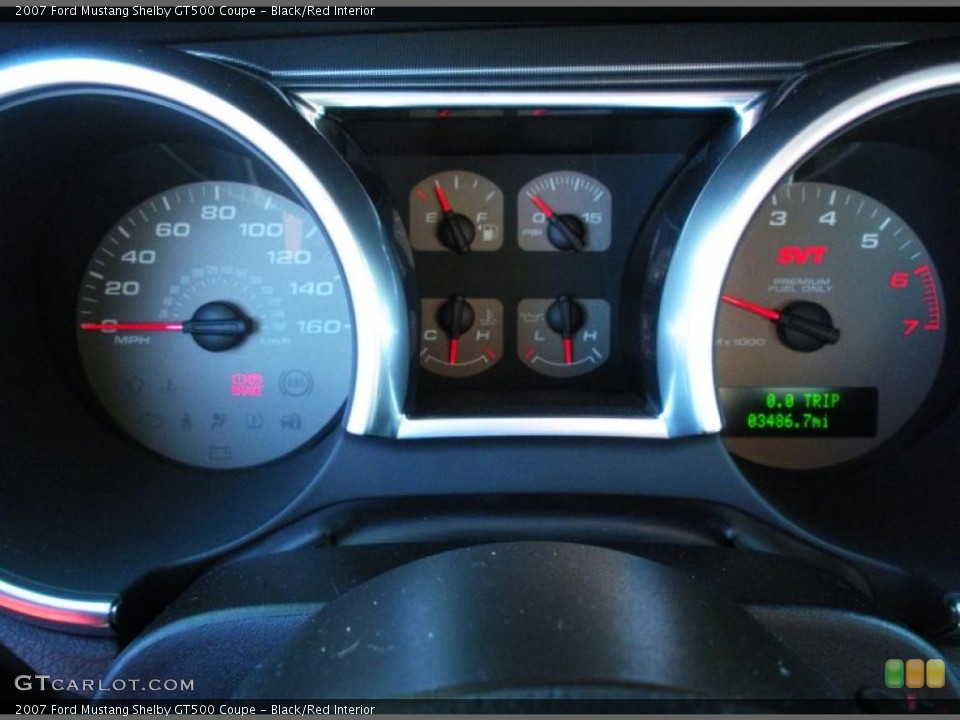 Black/Red Interior Gauges for the 2007 Ford Mustang Shelby GT500 Coupe #46108151