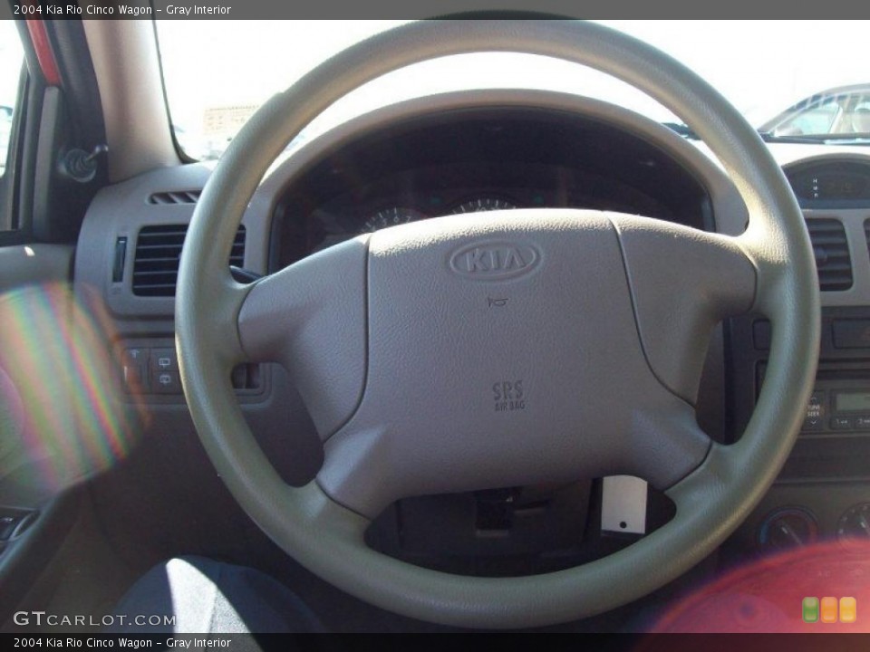Gray Interior Steering Wheel for the 2004 Kia Rio Cinco Wagon #46109177
