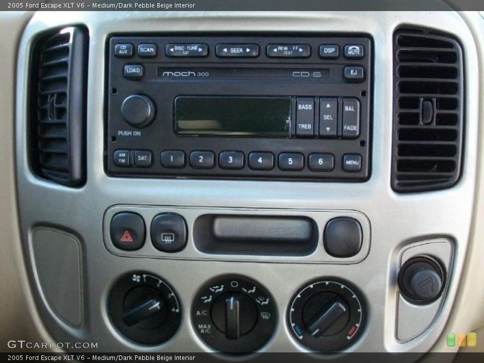 Medium/Dark Pebble Beige Interior Controls for the 2005 Ford Escape XLT V6 #46110191