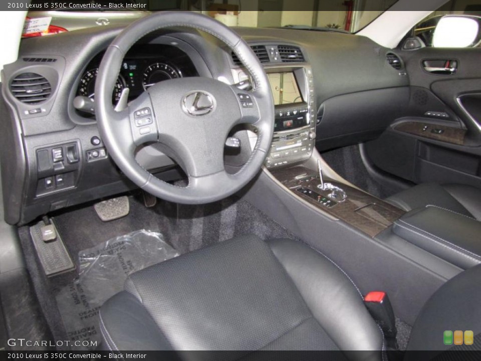 Black Interior Prime Interior for the 2010 Lexus IS 350C Convertible #46113098