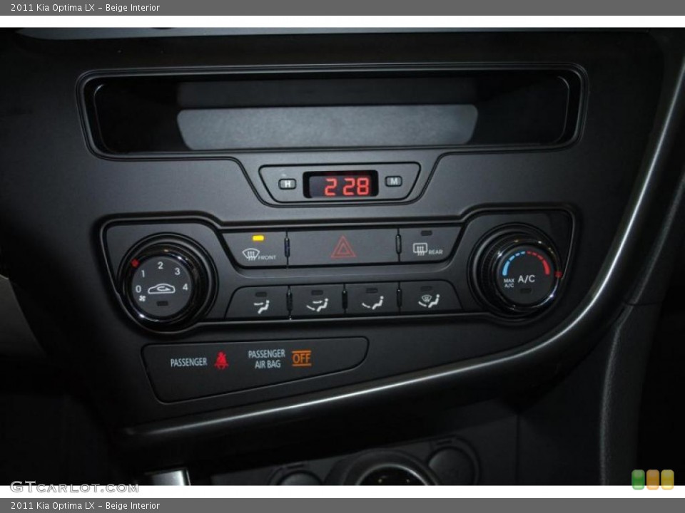 Beige Interior Controls for the 2011 Kia Optima LX #46114646