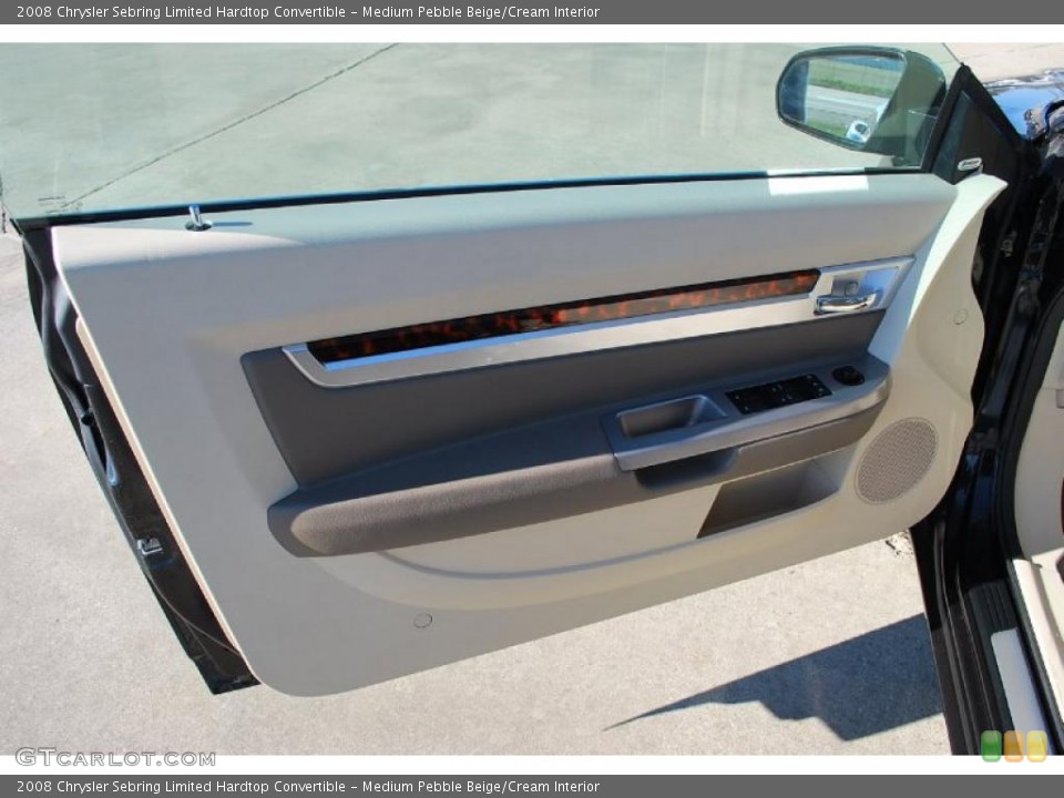 Medium Pebble Beige/Cream Interior Door Panel for the 2008 Chrysler Sebring Limited Hardtop Convertible #46115873