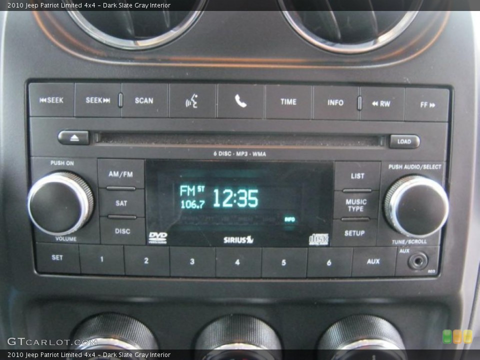 Dark Slate Gray Interior Controls for the 2010 Jeep Patriot Limited 4x4 #46116260
