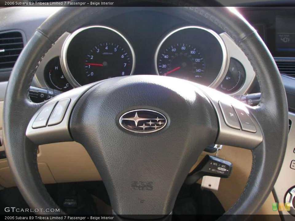 Beige Interior Steering Wheel for the 2006 Subaru B9 Tribeca Limited 7 Passenger #46119779