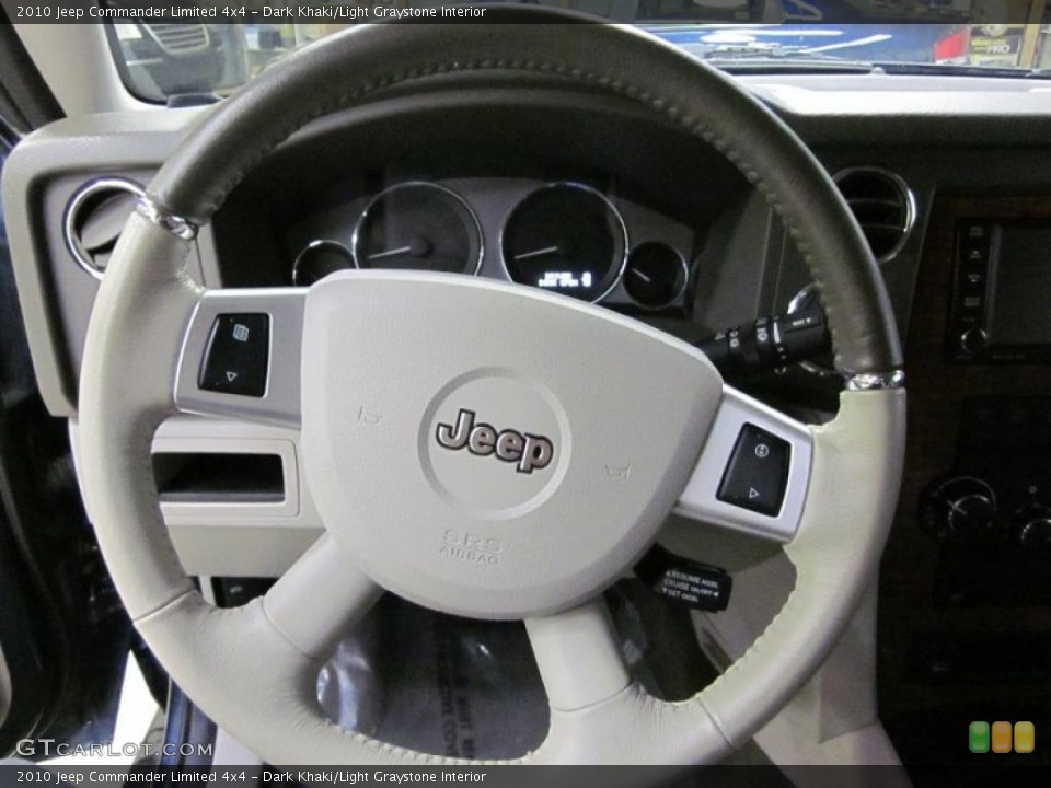 Dark Khaki/Light Graystone Interior Steering Wheel for the 2010 Jeep Commander Limited 4x4 #46121136
