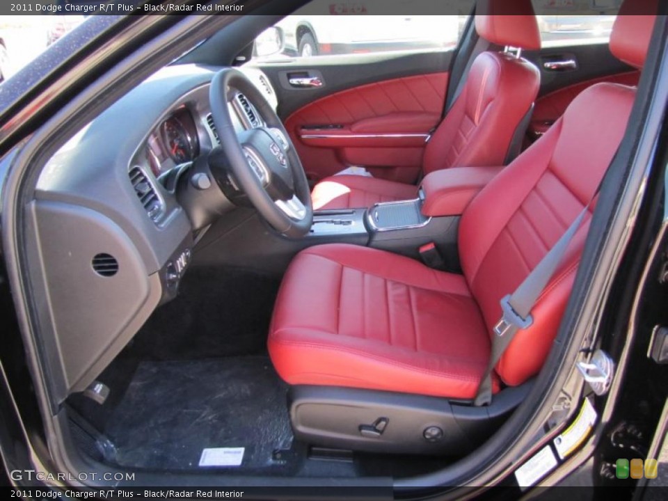 Black/Radar Red Interior Photo for the 2011 Dodge Charger R/T Plus #46121565
