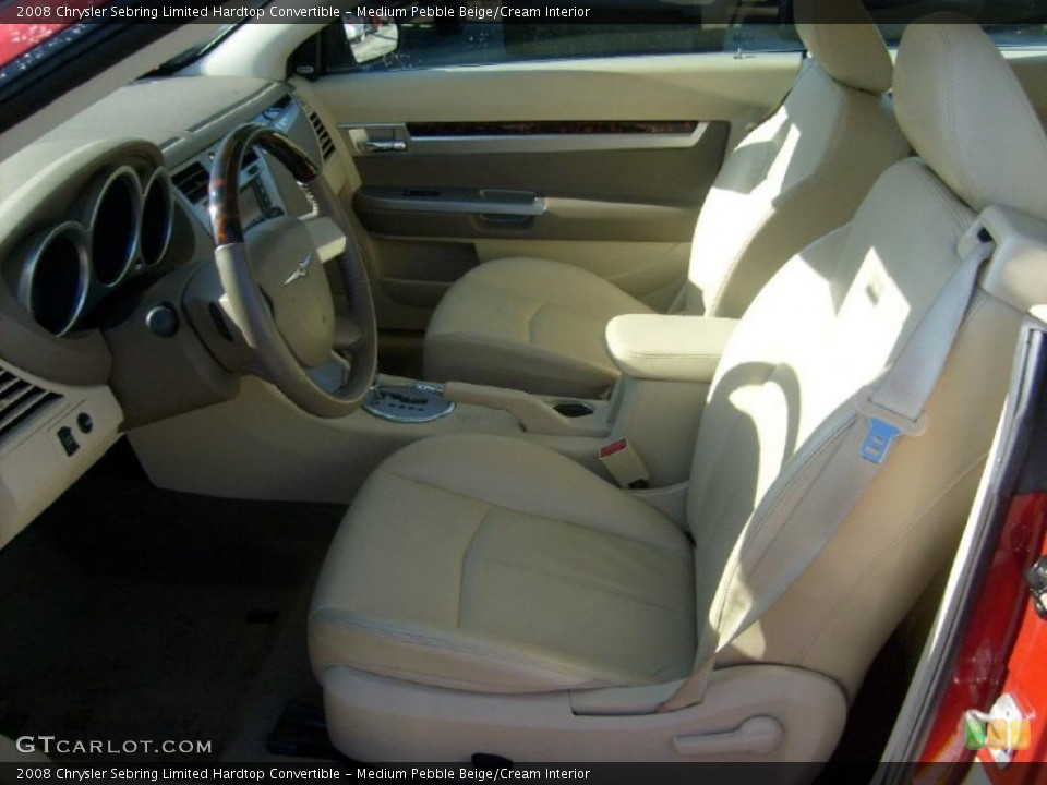 Medium Pebble Beige/Cream Interior Photo for the 2008 Chrysler Sebring Limited Hardtop Convertible #46123350