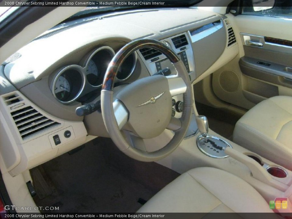 Medium Pebble Beige/Cream Interior Photo for the 2008 Chrysler Sebring Limited Hardtop Convertible #46123356