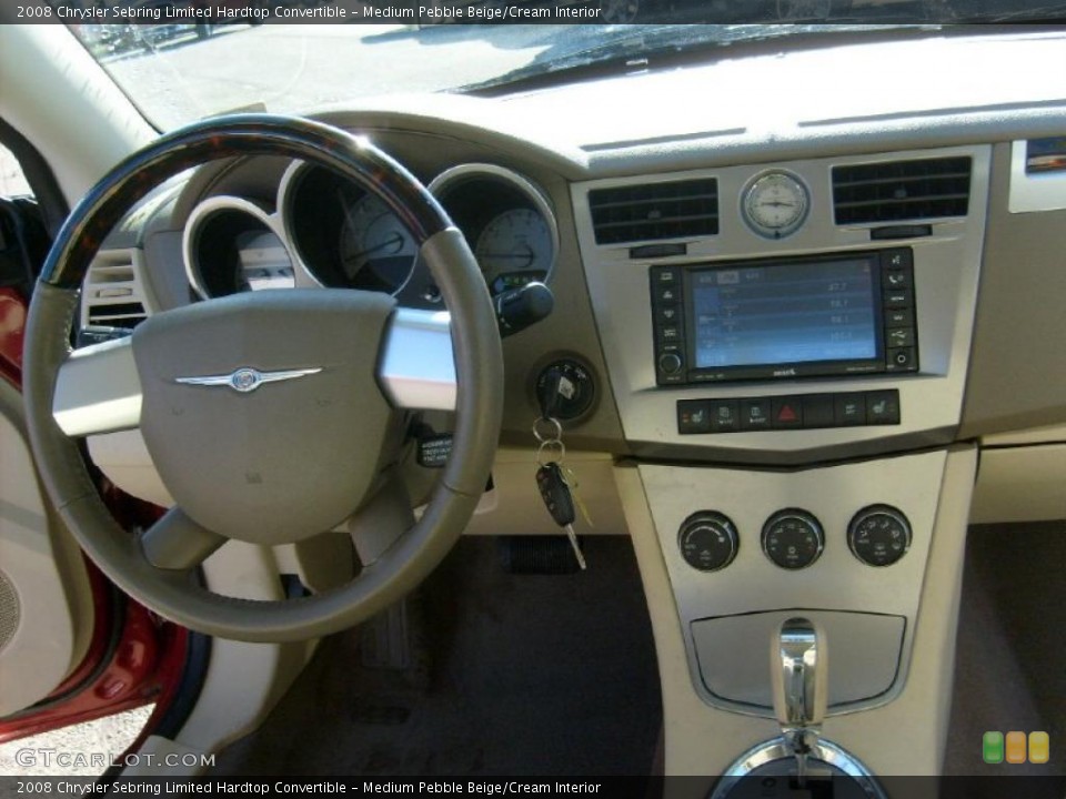 Medium Pebble Beige/Cream Interior Dashboard for the 2008 Chrysler Sebring Limited Hardtop Convertible #46123377