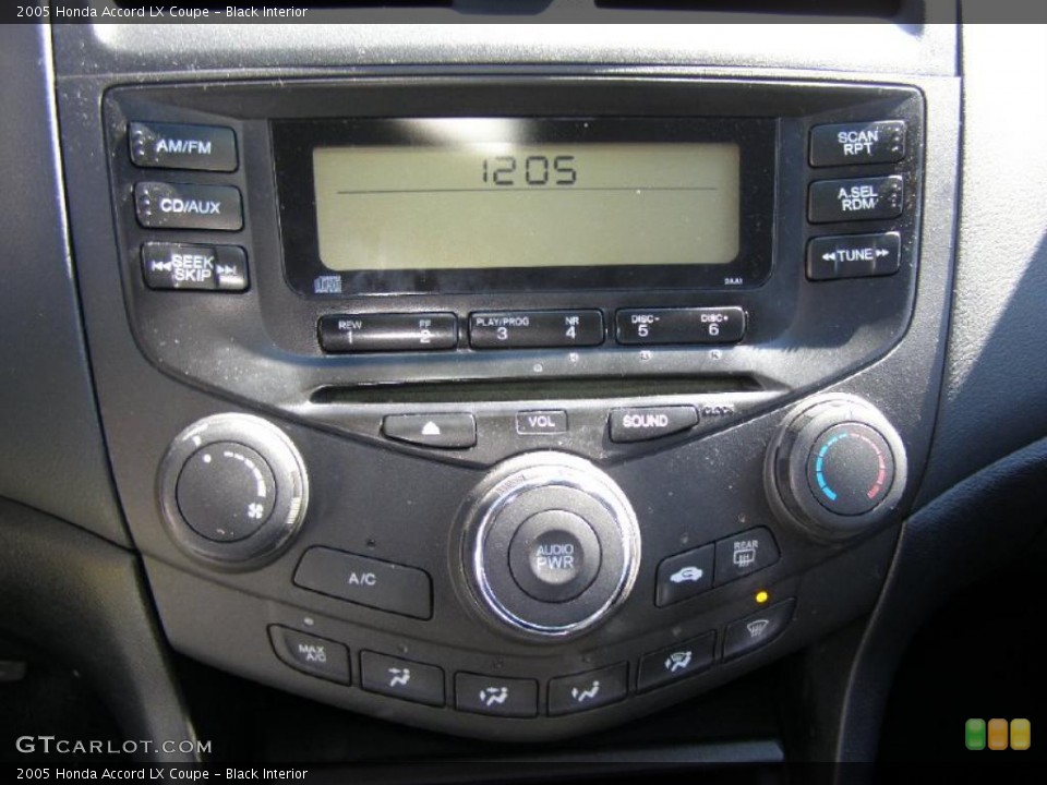 Black Interior Controls for the 2005 Honda Accord LX Coupe #46124556