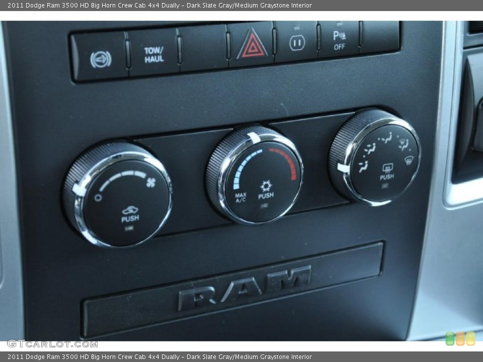 Dark Slate Gray/Medium Graystone Interior Controls for the 2011 Dodge Ram 3500 HD Big Horn Crew Cab 4x4 Dually #46127670