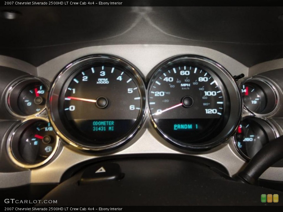 Ebony Interior Gauges for the 2007 Chevrolet Silverado 2500HD LT Crew Cab 4x4 #46132207
