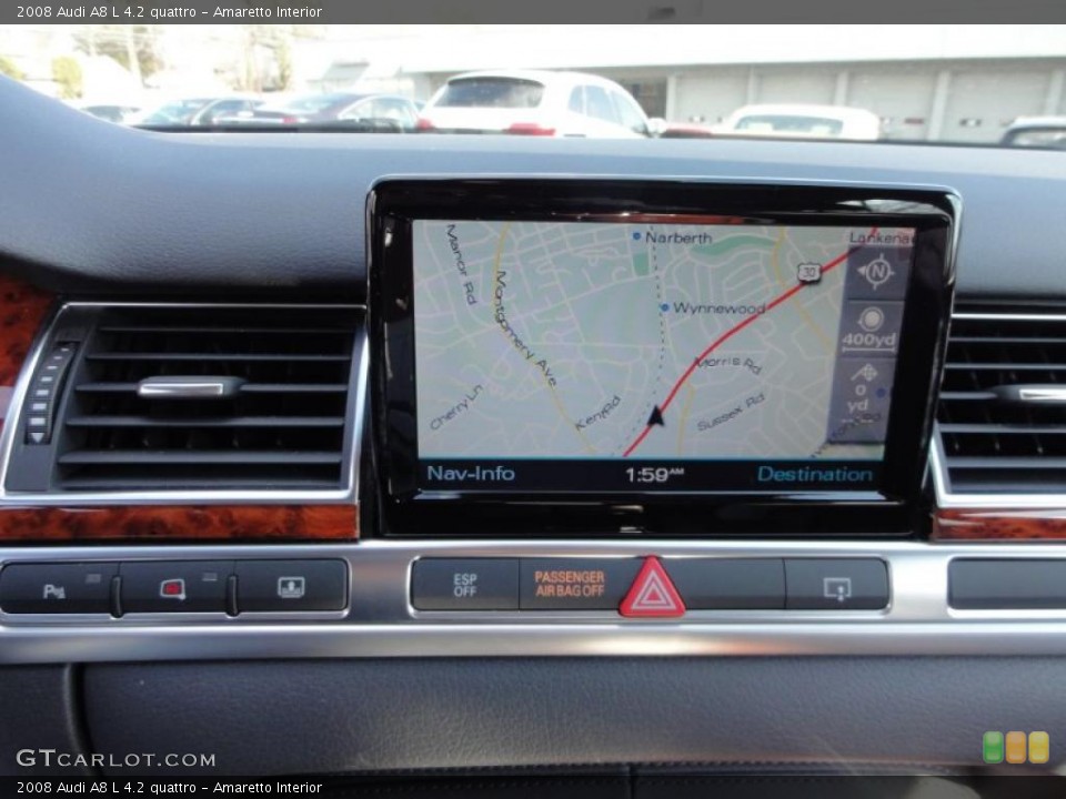 Amaretto Interior Navigation for the 2008 Audi A8 L 4.2 quattro #46136464