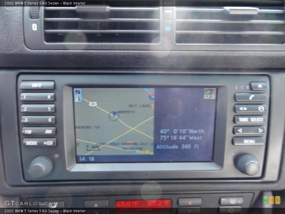 Black Interior Navigation for the 2002 BMW 5 Series 540i Sedan #46136989