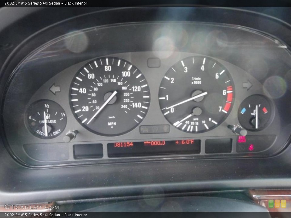 Black Interior Gauges for the 2002 BMW 5 Series 540i Sedan #46137031