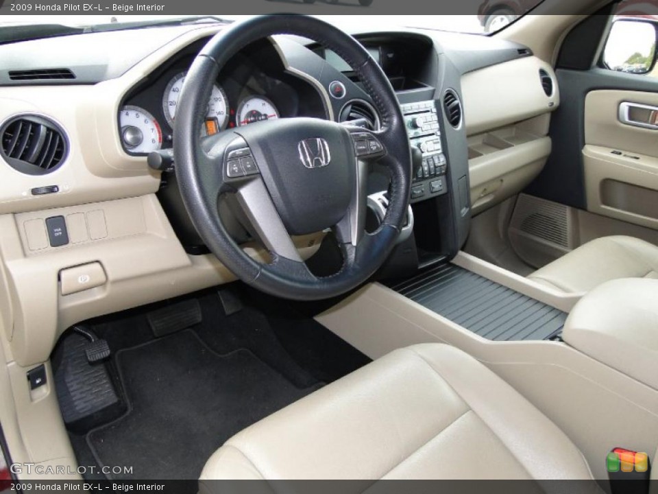 Beige Interior Dashboard for the 2009 Honda Pilot EX-L #46137496