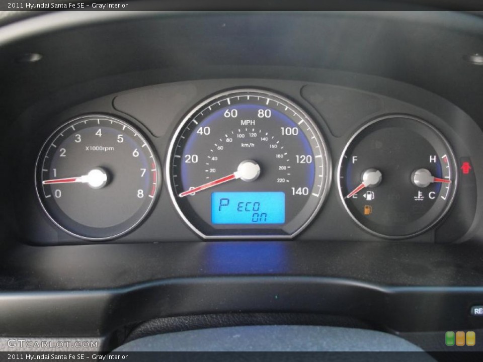 Gray Interior Gauges for the 2011 Hyundai Santa Fe SE #46137802
