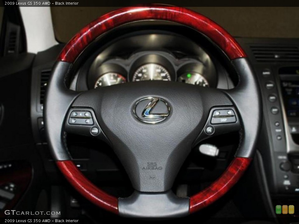 Black Interior Steering Wheel for the 2009 Lexus GS 350 AWD #46138246