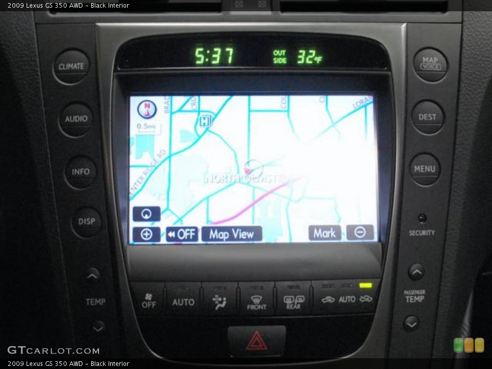 Black Interior Navigation for the 2009 Lexus GS 350 AWD #46138282