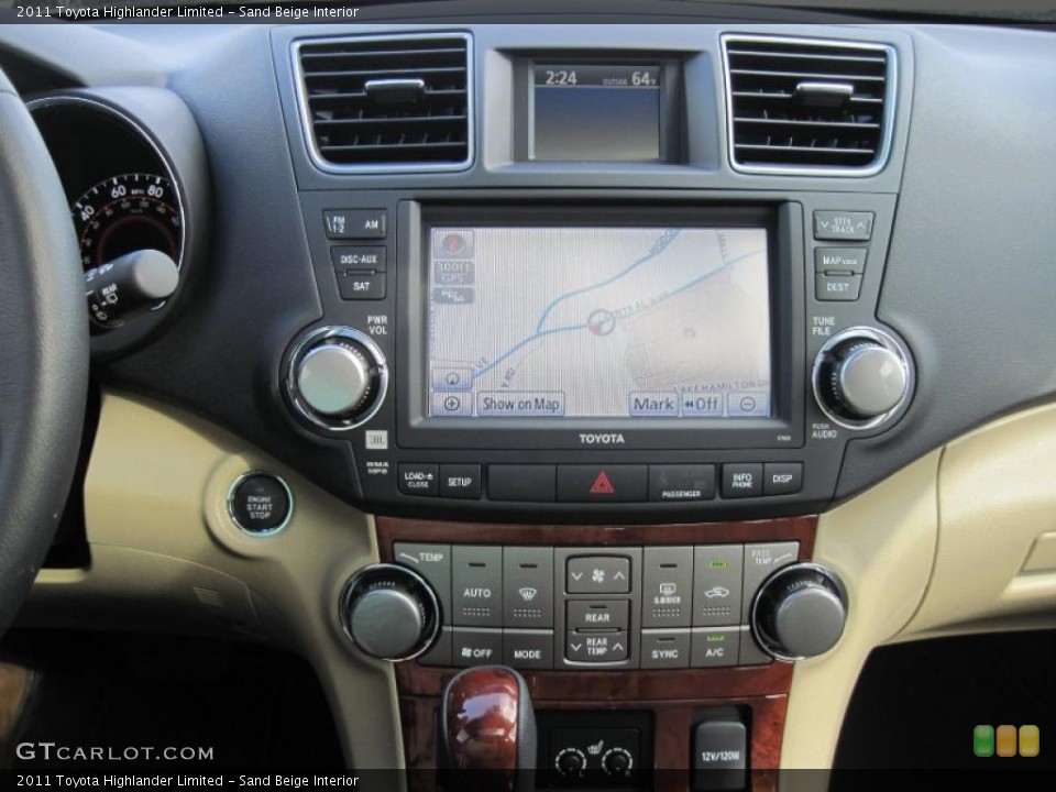 Sand Beige Interior Navigation for the 2011 Toyota Highlander Limited #46139323
