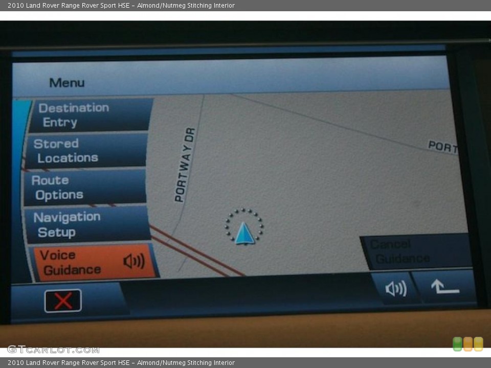 Almond/Nutmeg Stitching Interior Navigation for the 2010 Land Rover Range Rover Sport HSE #46140622