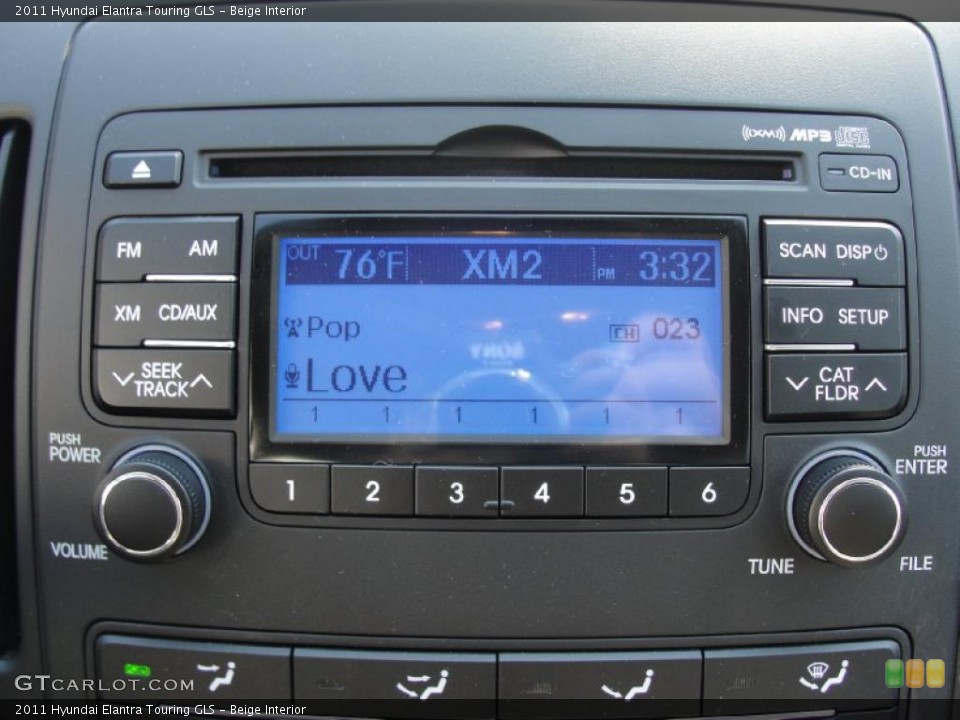 Beige Interior Controls for the 2011 Hyundai Elantra Touring GLS #46141441