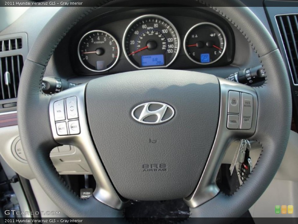 Gray Interior Steering Wheel for the 2011 Hyundai Veracruz GLS #46141807