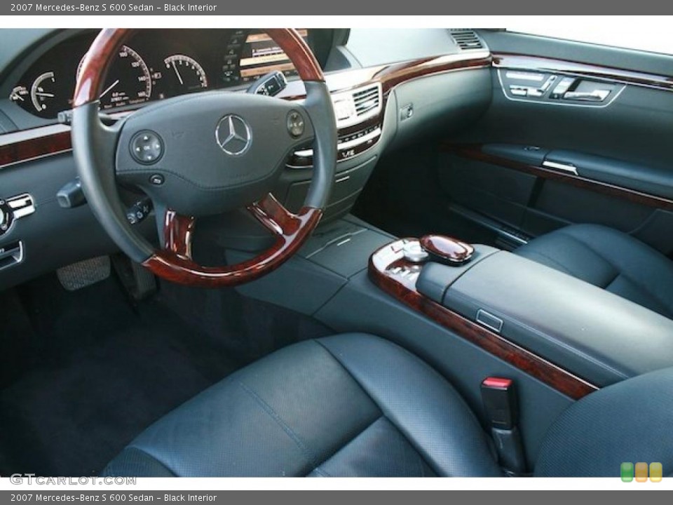 Black Interior Prime Interior for the 2007 Mercedes-Benz S 600 Sedan #46141822