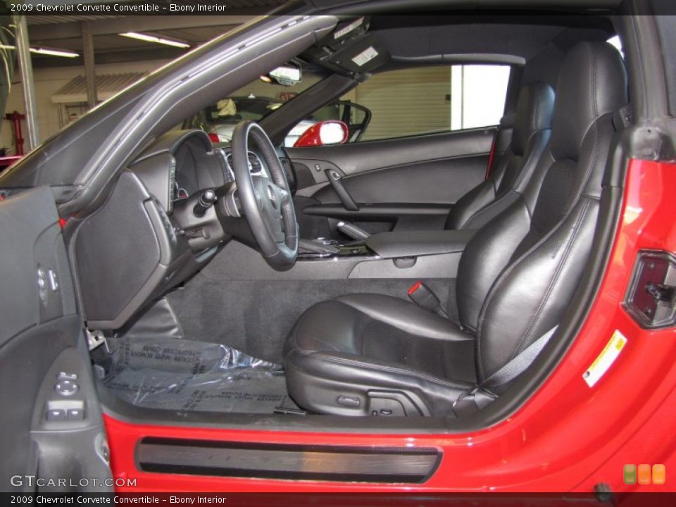 Ebony Interior Photo for the 2009 Chevrolet Corvette Convertible #46143241