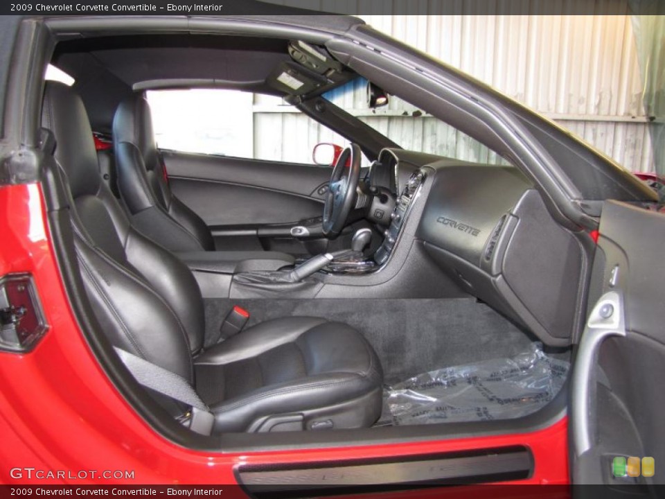 Ebony Interior Photo for the 2009 Chevrolet Corvette Convertible #46143244