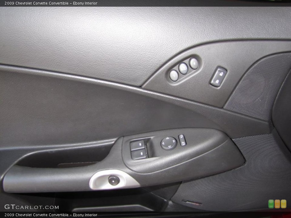 Ebony Interior Controls for the 2009 Chevrolet Corvette Convertible #46143259
