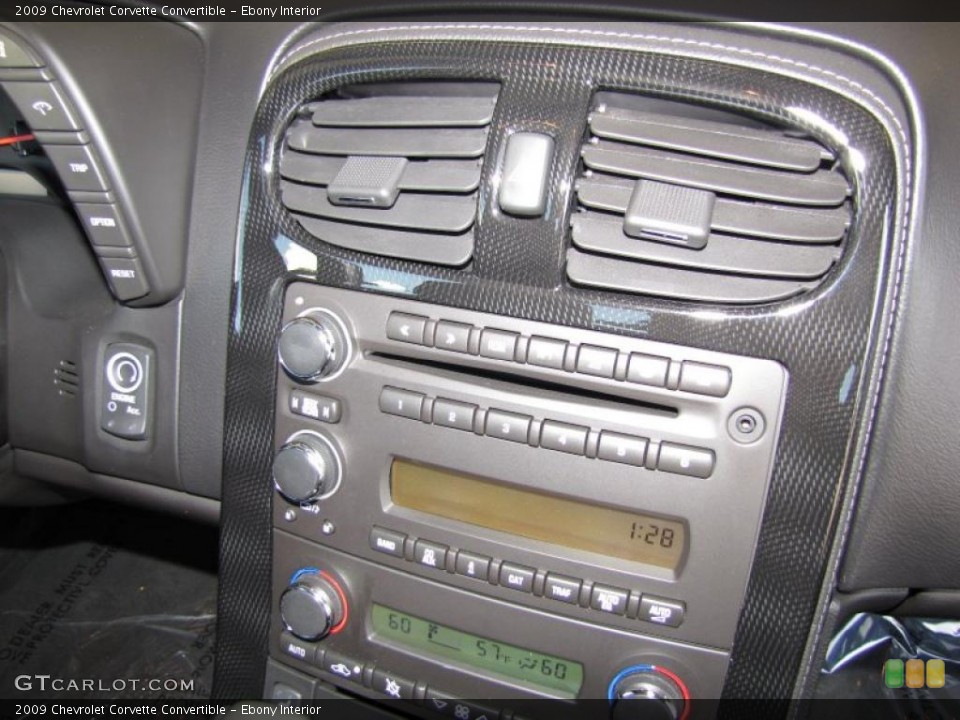 Ebony Interior Controls for the 2009 Chevrolet Corvette Convertible #46143307