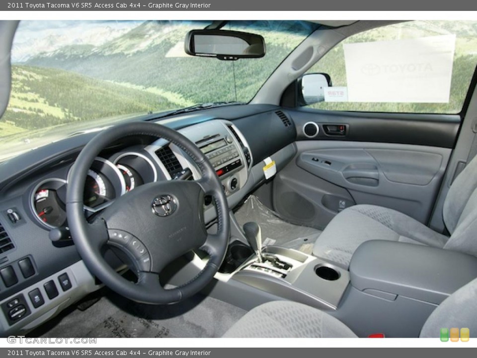 Graphite Gray Interior Dashboard for the 2011 Toyota Tacoma V6 SR5 Access Cab 4x4 #46145254