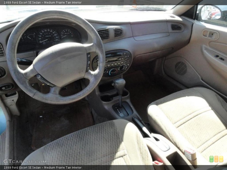 Medium Prairie Tan Interior Prime Interior for the 1999 Ford Escort SE Sedan #46146074